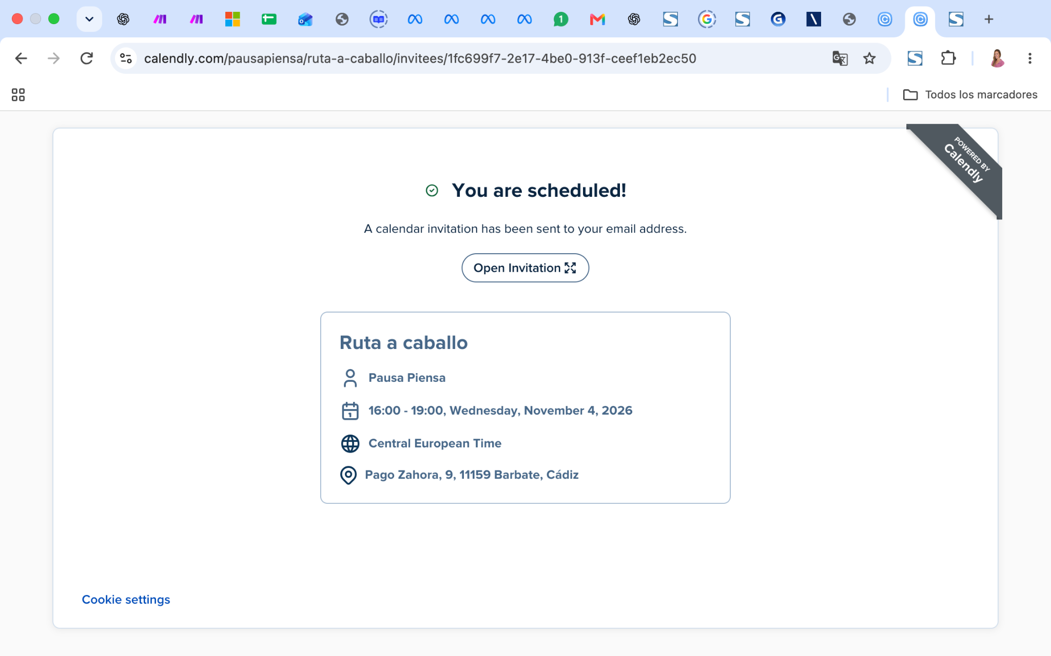 Calendly: confirmación